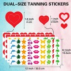 714pcs Tanning Stickers - Dual-size Standard  1 x1     Large  1 7 x1 7    Red