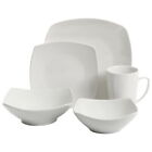 40 Piece Dinnerware Set Kitchen Dish Dinner Plates Ceramic Service For 8 White