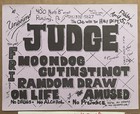 Rare Original 2 Flyer Lot Judge Moondog Gut Instinct Release Transmission Hc Sxe