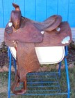 Simco Western Show   Parade Saddle- 15  -silver Hearts- Tooled Design -stunning 