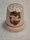 Lot Of 10 Vtg Thimbles Ceramic  Porcelain wood- read 