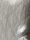 New Pottery Barn Belgian Flax Linen Diamond Quilt  Full queen  Flax