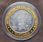 Tropicana  999 Fine  10 Silver Strike Gaming Token The Island Of Las Vegas