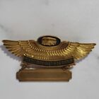 Vintage Gold Toned Brass Wings Bus Driver Badge School Your Childrens Safety