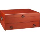 Reed   Barton Handcrafted Bristol Cherry   Brown Flatware Chest With Drawer