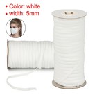 5mm 75 Yards White Flat Elastic Band For Mask Clothing Sewing Hats Bags White