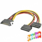 Sata Power 15-pin Y-splitter Cable Adapter Male To Female For Ssd Hdd Hard Drive