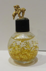 Souvenir Bottle Of Genuine Gold Flakes In Water W  Cowboy Topper -see Pics  