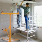 16ft Drywall Panel Lifter Hoist Jack Rolling Caster Lockable Diy Tool Steel Home