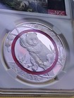 Tanzania 2019 1000 Shillings Polymer Ring Silver Panda Wmf Ngc Pf-70