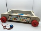 Vintage 1961 Fisher Price Toys Creative Blocks Wagon Plastic Blocks  161