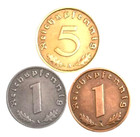 Wwii Germany Coin Set - 1   5 Reichspfennig  1936-1945  Zinc  Bronze  Historical