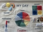Pottery Barn Kids My Day Wall Chart Mono    caroline    24   x18    Nwot Ob