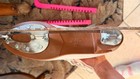 Riedell Model 117 White Figure Ice Skates - Women s Size 6 With Pink Guards