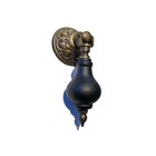 Drawer Pull -    eastlake Victorian Style Antiqued Brass With Black Knob