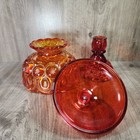 L e  Smith Moon And Star 3 Piece Amberina Fairy Lamp 10  Read Description 