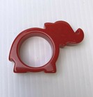 Cherry Bright Red Bakelite  Catalin Elephant Napkin Ring B-19
