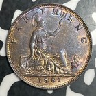1881-h Great Britain Farthing Lot t3602 High Grade  Beautiful 