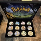 Pok  mon Tcg 12 24k Gold Plated Collectible Coins 1 6 In Multicolor W display Box