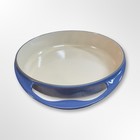 Le Creuset Heritage Tarte Tatin Dish Enamel Cast Iron Blue France 9 9   