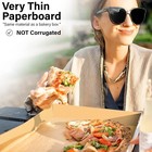 Mt Products White Extra Thin Pizza Boxes With Design 12  X 12  X 2  - Pack Of 10