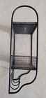 Wall Organizer Metal Wood Black - Basket  Cup Hooks 20 In H X 11 In W X 6 In D