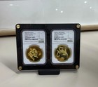 2 Grids Black Color Desktop Display Frame Protective Case For Ngc pcgs Holder