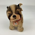 Vintage 1950s Steiff Bully Bulldog 4  Mohair 1310 0 Germany Button Ear Chest Tag