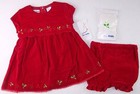 Nwt B t  Kids Girl s 3 Pc  Christmas Red Holiday Holly Dress Set  18 Mos 