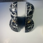 Noymer Genuine Marble Black   White Bookends Set Of 2 Decorative Bookends Chess 