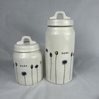  2  Rae Dunn Homeline Magenta Exclusive Canisters 10      7    Tall 4    Wide Flowers