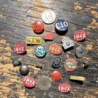 Antique Tobacco Advertising Pin Button Lot Ibex Navy Cio Seal Gtw C1910s Vintage
