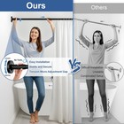 Tension Curtain Rod 32-90inch Black Tension Rod Shower Curtain Rods No Drilli   