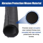 Self-wrapping Split Wire Loom Black For Tv computer home Theater 18  50 length