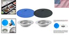4pcs Kitchen Sink Strainer Stopper Kit - Silicone   Stainless Steel  Easy Clean