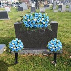 3sets Cemetery Decorations For Grave Large Headstone Flower Saddle Grave Silk   