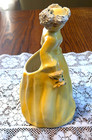 Vintage F Ceramics Victorian Lady Planter Vase Figure Figurine