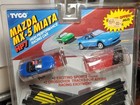 Vintage Toys Aurora Afx Slot Ho 2 Car New  Tyco Mazda Mx-5 Miata Missing 1 Car