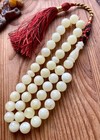 Big White Natural Baltic Amber 44g  Islamic Prayer Rosary 12 Mm  39 Beads Tesbih