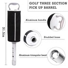 Golf Ball Shag Bag Aluminum Handle Frame Ball Retriever Holds 70 Balls Black