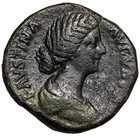 Faustina Ii Junior  wife Of Marcus Aurelius  Sestertius  diana  Very Fine