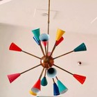Mid Century Vintage Sputnik Chandelier 16 Arms Italian Brass Lamp Light Fixture