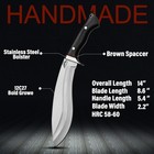Kukri Machete Knife With Sheath Full Tang- Fixed Blade Cool Tool For Bushcraft