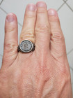 Authentic Ancient Coin Of Roman Emperor Arcadius 925 Solid Sterling Silver Ring 