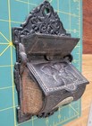 Vintage Cast Iron Match Holder Venus Kissing Cupid 1954 Wall Mount