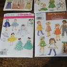 Vintage Lot Of 6 Doll Clothing Patterns Simplicity Butterrick Uncut 
