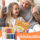 Triangle Jumbo Crayons For Toddlers  18 Colors Mess Free Unbreakable Crayon Gift
