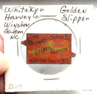 Antique Early 1900s Whitaker-harvey Co  Golden Slipper Tin Tobacco Tag