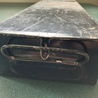 Vintage Metal Safe Deposit Box Black Hinged
