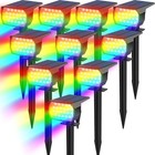 Solar Spot Lights Outdoor 6 Pack 46 Led Waterproof Landscape Lighting Yard Path